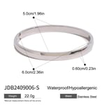 Silver color / 1 Piece Simple Classic Style Geometric Shape Stainless Steel  Gold Color Women's Bangle Picture4